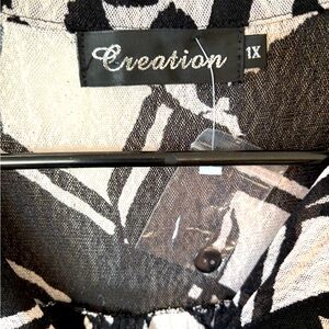 CREATION SIZE 1X TOP. WEAR ALONE AS DRESS OR WITH TIGHTS OF PANTS.